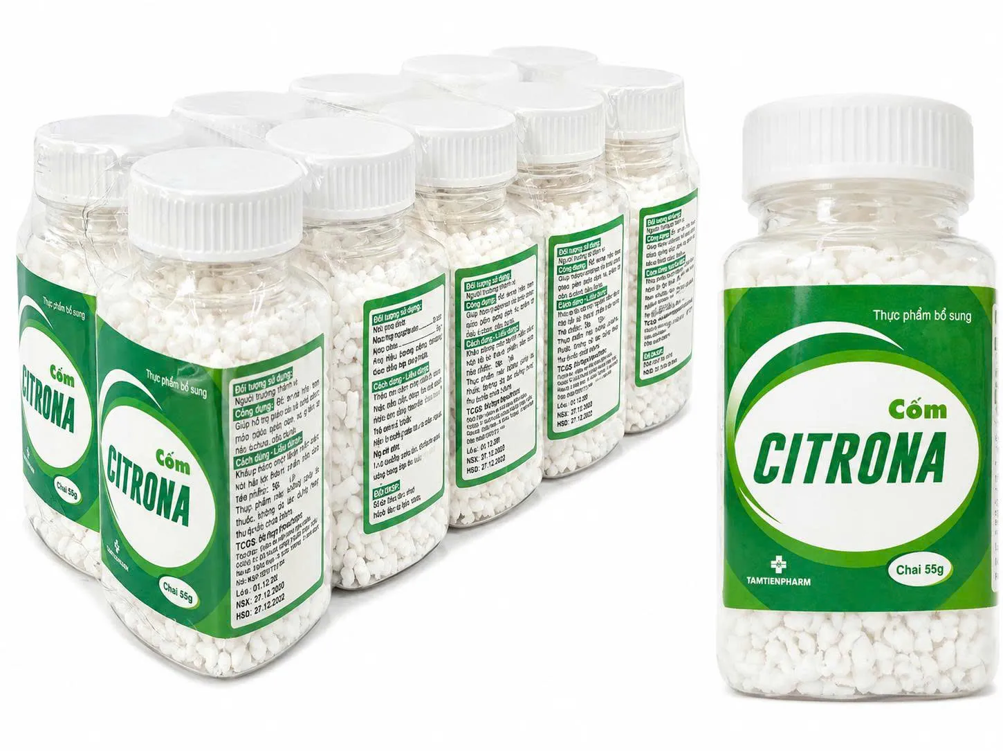Cốm tiêu Citrona - trắng lốc 10 chai