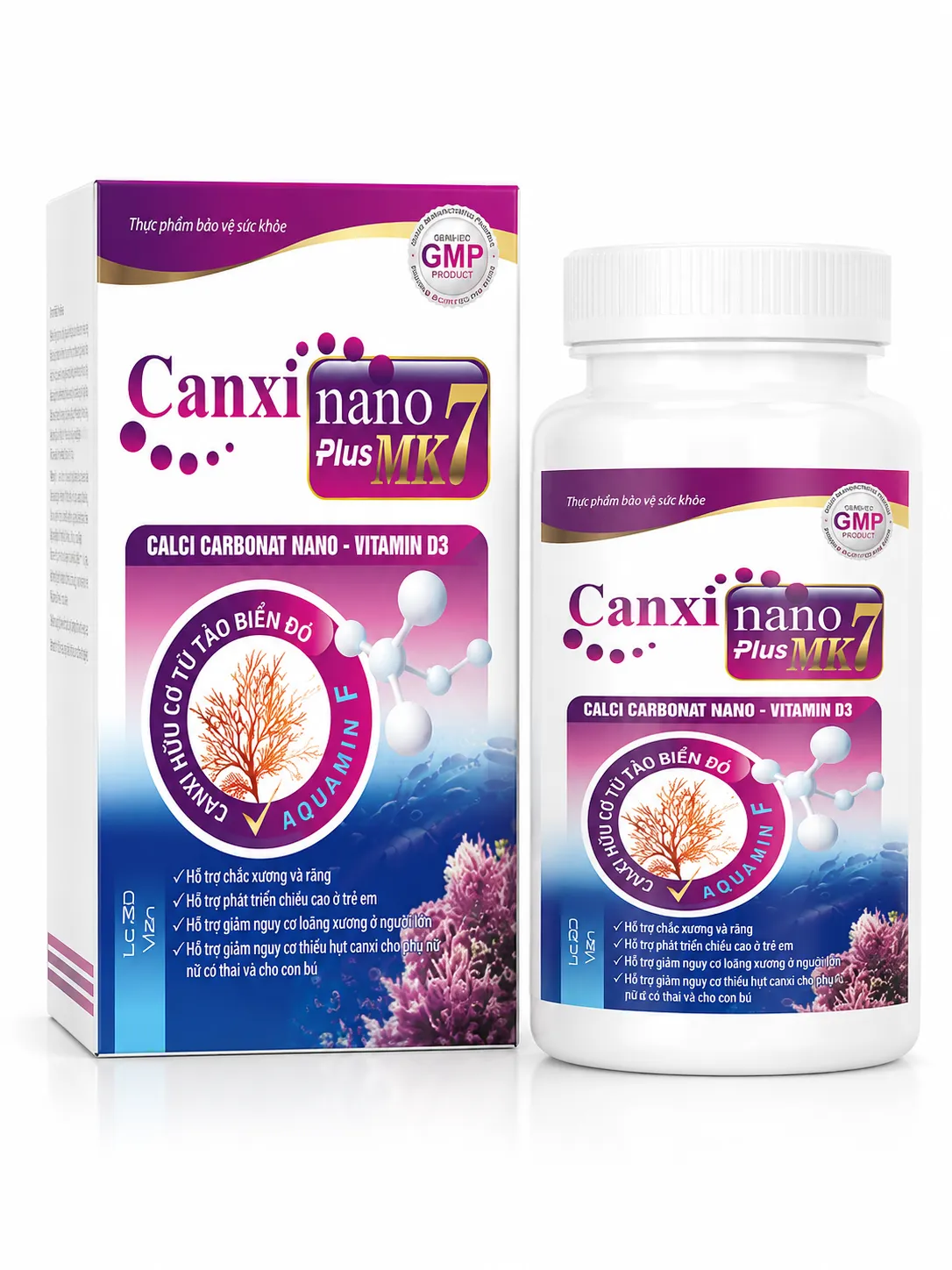 Calci Nano Plus MK7 - tảo biển chai
